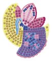 Maxi kreatívna sada Mozaika Víly Mosaics Fairies Atelier Janod 8 listov od 5 rokov J07960