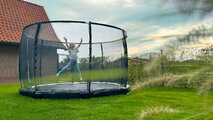 Trampolína s ochrannou sieťou Allure Premium ground Exit Toys prízemná priemer 427 cm čierna ET08651410
