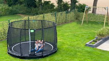 Trampolína s ochrannou sieťou Allure Premium ground Exit Toys prízemná priemer 427 cm čierna ET08651410