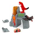 Sopka s efektom dymiacej lávy Dinosaur Erupting Volcano BRIO so zvukom a svetlom 2 figúrky dinosaurov od 3 rokov BRIO0929