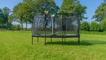 Trampolína s ochrannou sieťou Allure Premium  Exit Toys čierna 214*366 cm