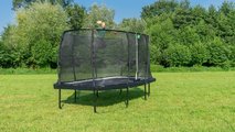 Trampolína s ochrannou sieťou Allure Premium  Exit Toys čierna 214*366 cm