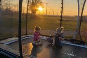 Trampolína s ochrannou sieťou Allure Premium Exit Toys čierna 244*427 cm