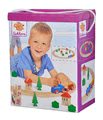 Drevená vláčikodráha Wooden Toy Eichhorn s doplnkami domčeky a stromy 20 dielov