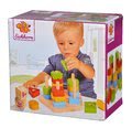 Drevená skladačka veža Stacking Toy Eichhorn s 5 rôznymi farebnými tvarmi 21 dielov od 12 mes