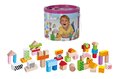 Drevené kocky Color Wooden Blocks Eichhorn vzorované s potlačou 50 ks v dóze od 12 mes
