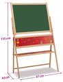 Drevená magnetická tabuľa Magnetic Board XL Eichhorn skladacia so 48 magnetkami a 10 kriedami so špongiou 110 cm vysoká