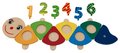 Drevená húsenica na oslavu narodenín Birthday Caterpillar Eichhorn 14 dielov s číslami od 12 mes