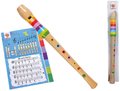 Drevená flauta Music Wooden Flute Eichhorn zošit s 3 piesňami od 4 rokov