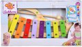 Drevený xylofón Music Xylophone Eichhorn farebný 8 tónov s kladivkom od 24 mes