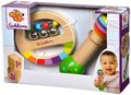 Drevené hudobné nástroje Music Set with Grasping Toy Eichhorn hrkálka so zvončekmi a hudobná palička od 12 mes