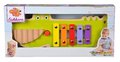 Drevený xylofón krokodíl Musictable Eichhorn s kladivkom 5 rôznych tónov od 12 mes