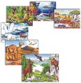 Drevené puzzle kocky Picture Cube Eichhorn 12 kociek so 6 motívmi zvieratiek