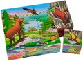 Drevené puzzle kocky Picture Cube Eichhorn 12 kociek so 6 motívmi zvieratiek