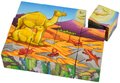 Drevené puzzle kocky Picture Cube Eichhorn 12 kociek so 6 motívmi zvieratiek