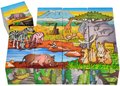 Dřevěné puzzle kostky Picture Cube Eichhorn 12 kostek se 6 motivy zvířátek