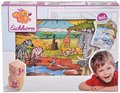 Drevené puzzle kocky Picture Cube Eichhorn 12 kociek so 6 motívmi zvieratiek