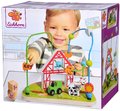 Drevený labyrint Farma s korálikmi Bead Maze Farm Eichhorn s dvoma dráhami od 12 mes