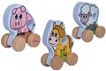 Drevené zvieratko na kolieskach Push along Animals Eichhorn prasiatko ovečka koník výška 10 cm od 12 mes
