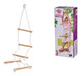Drevený povrazový rebrík Outdoor Rope Ladder Eichhorn prírodný 170 cm dĺžka 60 kg nosnosť