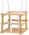 Drevená hojdačka Wooden Baby Swing Outdoor Eichhorn prírodná 140-210 cm dĺžka 30*30 cm sedadlo 20 kg nosnosť od 12 mes