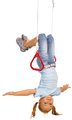 Drevená hrazda a kruhy na cvičenie Outdoor Gym Set 2in1 Eichhorn výškovo nastaviteľná 110-160 cm nosnosť 60 kg