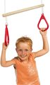 Drevená hrazda a kruhy na cvičenie Outdoor Gym Set 2in1 Eichhorn výškovo nastaviteľná 110-160 cm nosnosť 60 kg