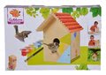 Drevená vtáčia búdka Outdoor Birdhouse Eichhorn Poskladaj a vymaľuj - so štetcom a farbami od 6 rokov