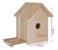 Drevená vtáčia búdka Outdoor Birdhouse Eichhorn Poskladaj a vymaľuj - so štetcom a farbami od 6 rokov