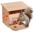 Drevené kŕmidlo pre veveričku Outdoor Feeding Squirell House Eichhorn 'poskladaj a vymaľuj' s farbičkami od 6 rokov