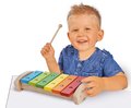 Drevený xylofón Wooden Xylophone Eichhorn s kladivkom 6 rôznych tónov od 24 mes