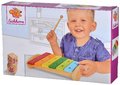Drevený xylofón Wooden Xylophone Eichhorn s kladivkom 6 rôznych tónov od 24 mes
