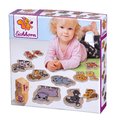 Drevené puzzle zvieratká Animal Puzzle Eichhorn 8 druhov 16 dielov od 12 mes