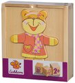 Drevené puzzle medveď Bear Puzzle Eichhorn 20 dielov s vymeniteľným oblečením od 24 mes