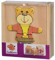 Drevené puzzle medveď Bear Puzzle Eichhorn 20 dielov s vymeniteľným oblečením od 24 mes