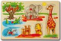 Drevené puzzle Generic Puzzle DP Eichhorn 9 dielov safari farma vozidlá od 24 mes