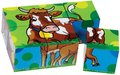 Drevené puzzle kocky Picture Cube Small Eichhorn 6 kociek so 6 motívmi od 24 mes