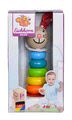 Drevený zajačik Stacking Rabbit Baby Eichhorn výška 18 cm stohovateľný s plyšovými uškami od 12 mes