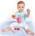 Drevený zajačik Stacking Rabbit Baby Eichhorn výška 18 cm stohovateľný s plyšovými uškami od 12 mes