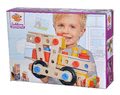 Drevená stavebnica rušeň Constructor Big Loc Eichhorn štyri modely (rušeň, lietadlo, kamión, robot) 100 dielov od 4 rokov