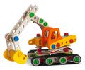 Drevená stavebnica pásový žeriav Constructor Crawler Excavator Eichhorn 4 modely (žeriav, pásový žeriav, vagón, snežná štvorkolka) 170 dielov od 6 rok