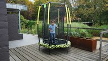 Trampolína s ochrannou sieťou Tiggy Junior trampoline Exit Toys priemer 140cm zelená