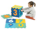 Penové puzzle Čísla Numbers Foam Pieces Ludi 9 dielov 90x90cm od 10 mes LU10022