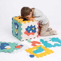 Penové puzzle Zvieratká Animals Foam Pieces Ludi 9 dielov 90x90 cm od 10 mes LU10023