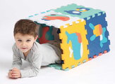 Penové puzzle Zvieratká Animals Foam Pieces Ludi 9 dielov 90x90 cm od 10 mes LU10023
