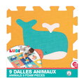 Penové puzzle Zvieratká Animals Foam Pieces Ludi 9 dielov 90x90 cm od 10 mes LU10023