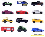 Mașinuțe Street Cars Majorette set de 12 tipuri, lungime 7,5 cm, 1:64