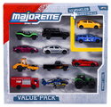 Mașinuțe Street Cars Majorette set de 12 tipuri, lungime 7,5 cm, 1:64