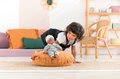 Bábika Bébé Calin Marius Corolle s čiernymi klipkajúcimi očami a fazuľkami 30 cm od 18 mes