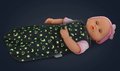 Bábika Bébé Calin Good Night Set Corolle s modrými klipkajúcimi očami a spacím vakom s fľašou a cumlíkom 30 cm od 18 mes